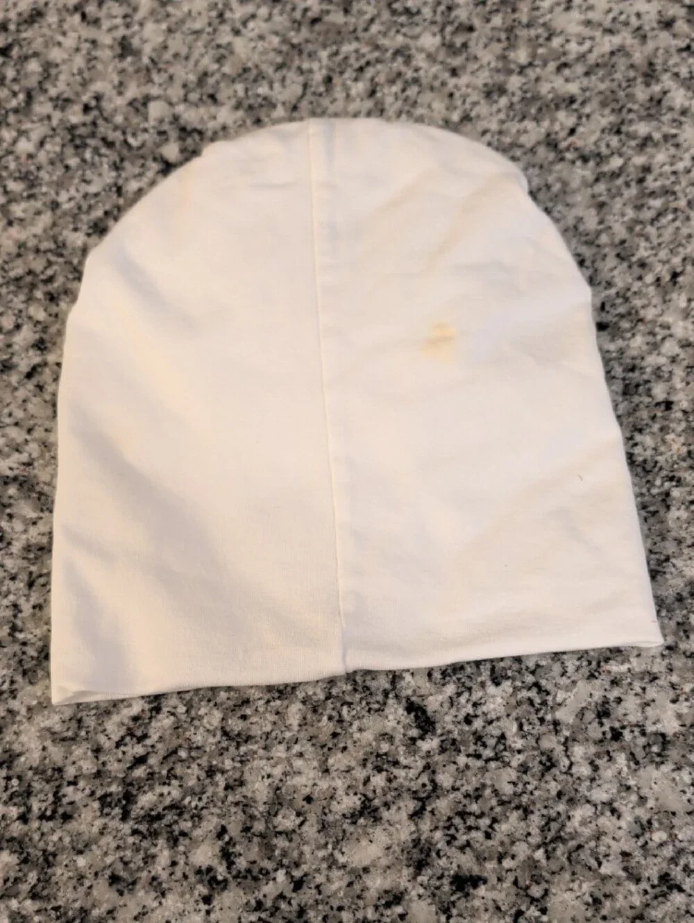 Kids White and Gray Flower Beanie Hat - Soft Cotton